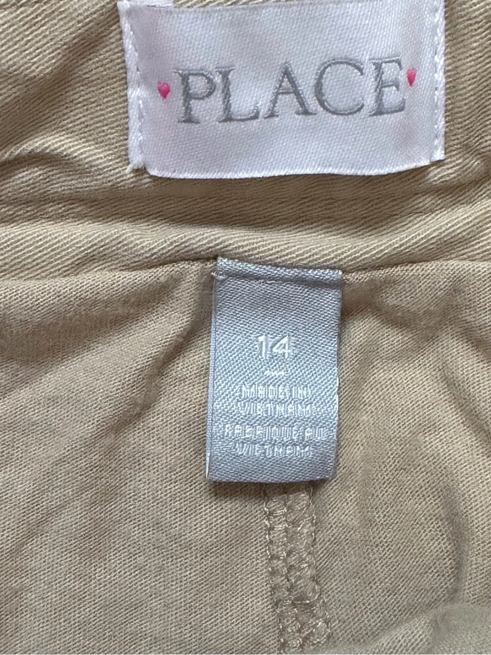 The Children’s Place Girls Size 14 Khaki Beige Button Front Skort